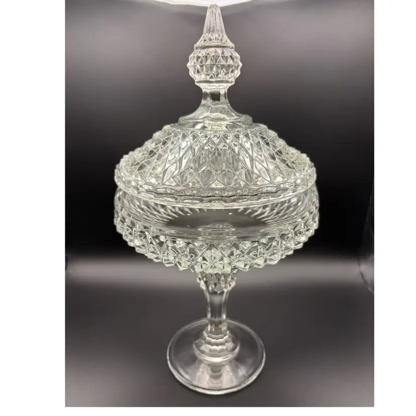 Indiana Glass Diamond Point Candy Dish
