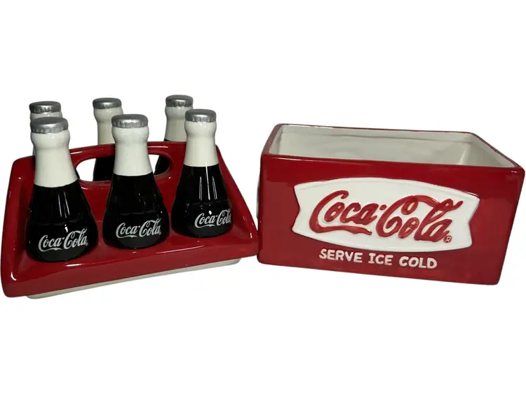 Vintage Houston Harvest COCA COLA 2pc Cookie Jar 6 Pack