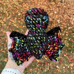 Crochet Rainbow Bat 🦇