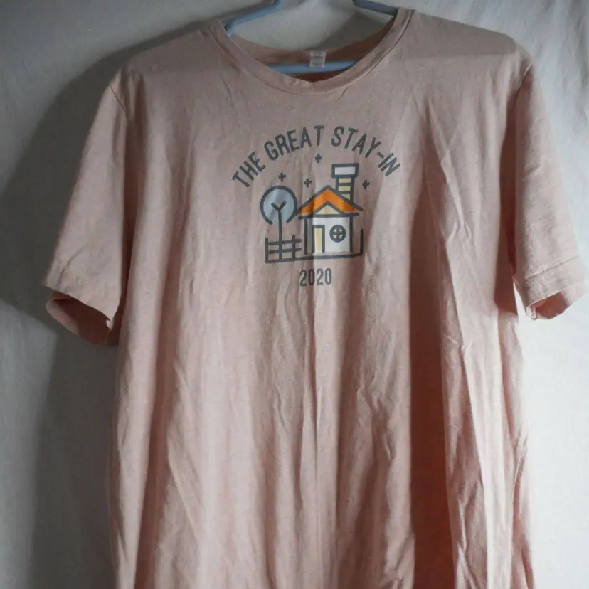 The Great Stay in 2020 Pink/Grey XL T Shirt Tee Short Sleeve