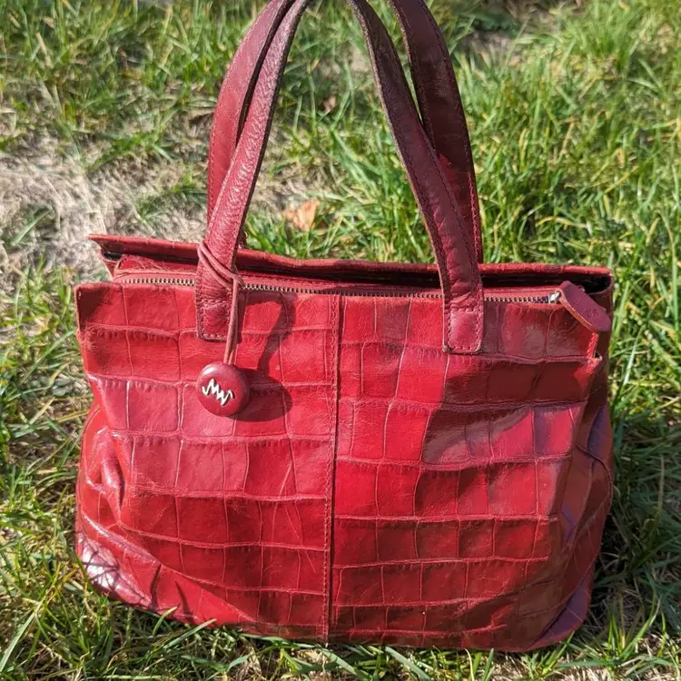 Y2K Cherry CROC Leather MONSAC Bag.