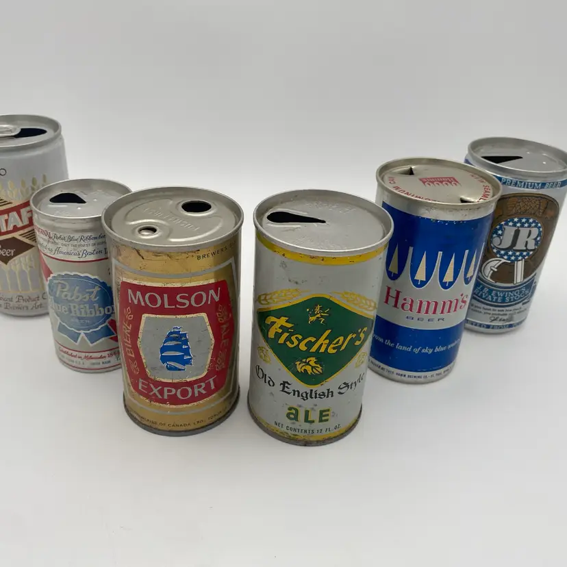 Collectible Beer Can Bundle - Vintage Mixed Brand Six Pack #18 - 1970's-1980’s