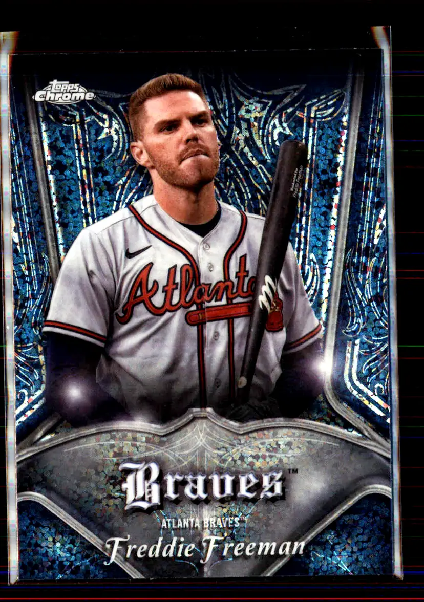 Freddie Freeman 2022 Topps Chrome Pinstriped #P-8 - Atlanta Braves - (2-99)