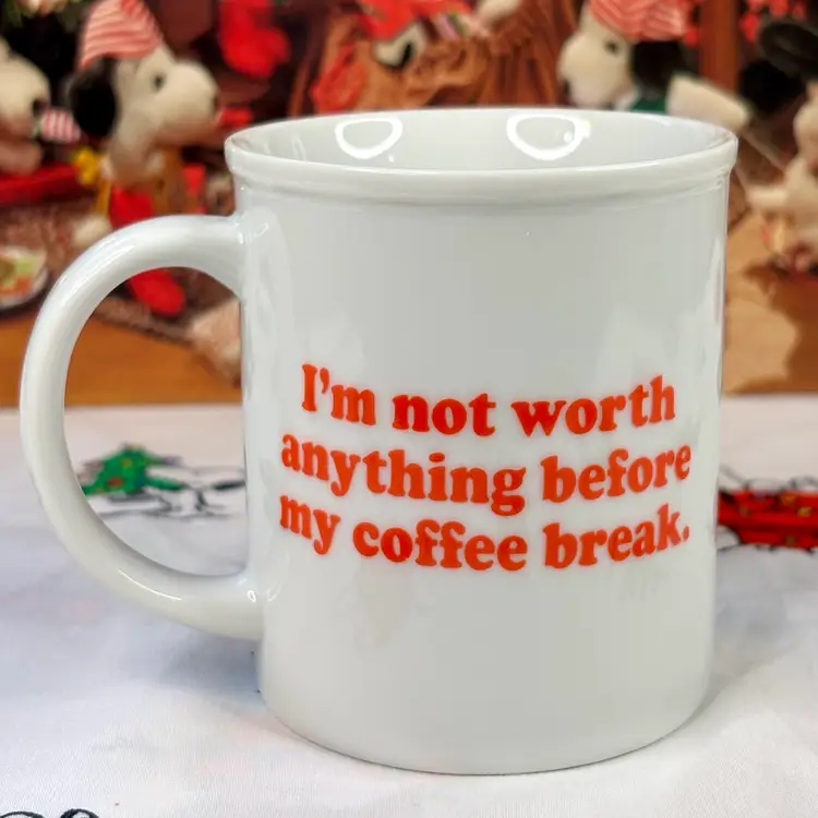 “Coffee Break” Snoopy Mug