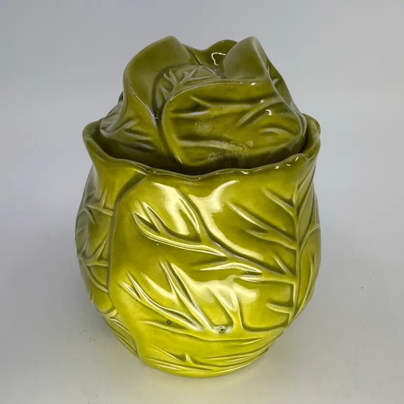 Vintage Ceramic Holland Mold Cabbage Covered Jar