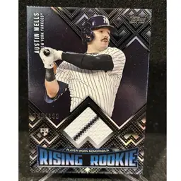 Austin Wells 2024 Topps Update Rising Rookie BLACK RELIC RC /199 #RRR-AW Yankees