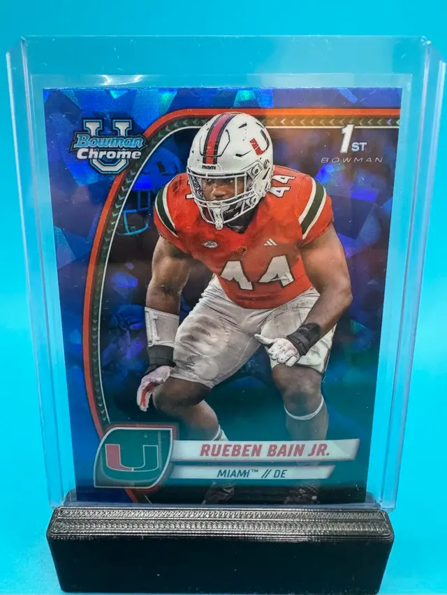 Rueben Bain Jr. 1st Bowman Chrome U Sapphire Miami Hurricanes