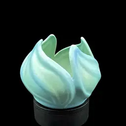 Van Briggle Blue Turquoise Ombré Matte Glaze Tulip Bowl 7” D No Noted Flaws