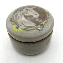 16 - Studio Pottery Unicorn Trinket Box Signed “Donovan”