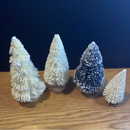 Bottle Brush Christmas Tree Lot Of 4