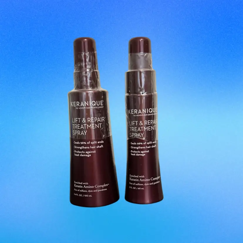 (2) Keranique Lift & Repair Treatment Spray 3.4 Oz + 2 Oz Factory Sealed