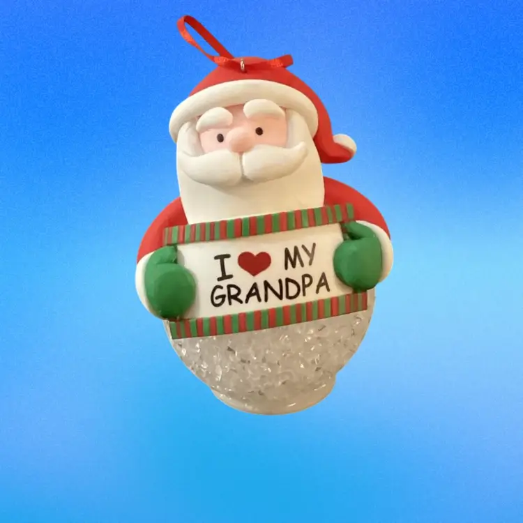 I Love My Grandpa Santa Ornament