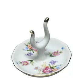 Vintage KPM -
Japan Porcelain Floral Ring Holder.