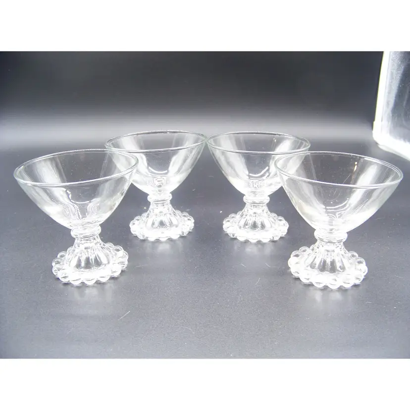 Vintage Anchor Hocking Boopie Sherbet Glasses Set of 4