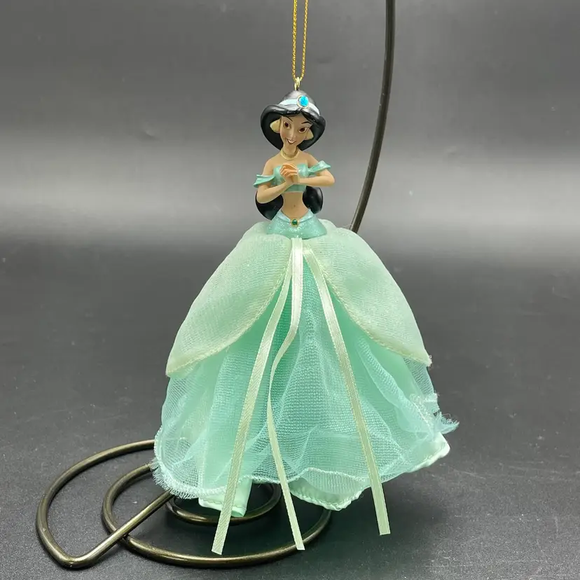 Disney Store Sketchbook Princess Jasmine Christmas Ornament Fabric Tulle Dress