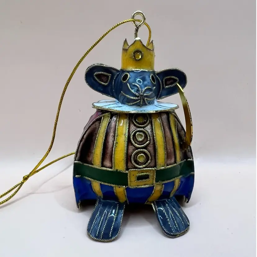 Cloisonné Mouse King Christmas Ornament