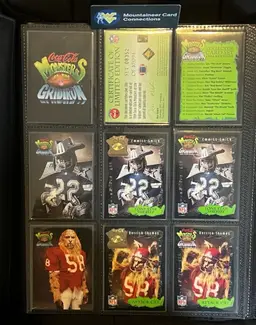 RARE COKE MONSTERS OF THE GRIDIRON Collector Set 1993 & 1994 Gold + Tattoos (READ)