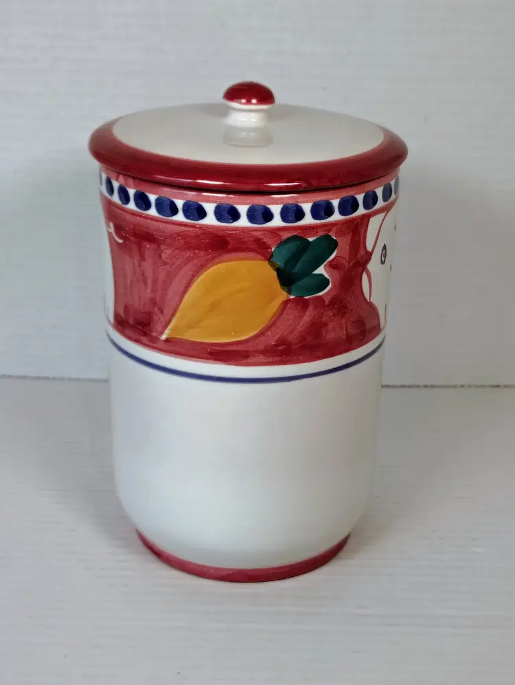 Solimene Vietri Pig and Carrot Canister Italy