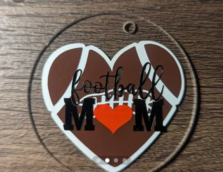 Football mom keychain