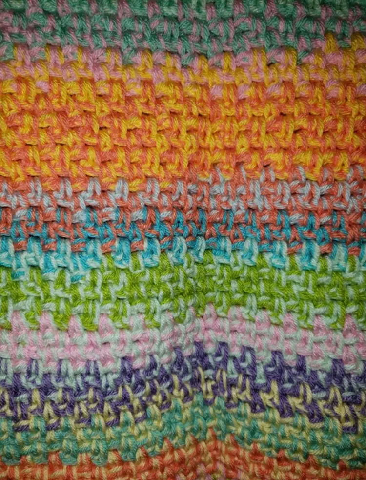 READY TO SHIP! Scrap Yarn Crochet Blanket