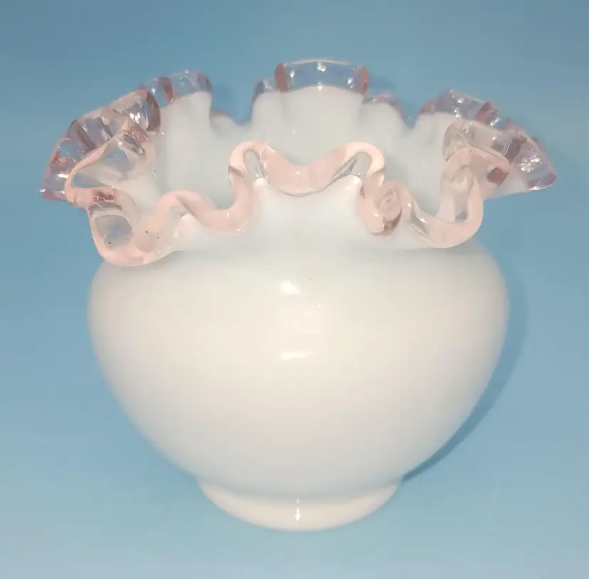 Fenton Pink Crest, Bowl/ Vase