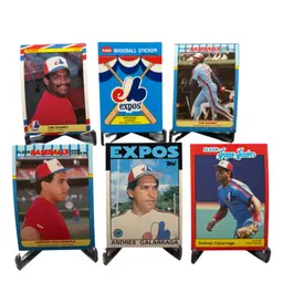 ANDRES GALARRAGA 1986 Topps Traded RC Fleer Tim Raines Montreal Expos 5 Card + Sticker Lot