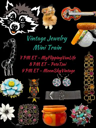 Vintage Jewelry Mini Train 