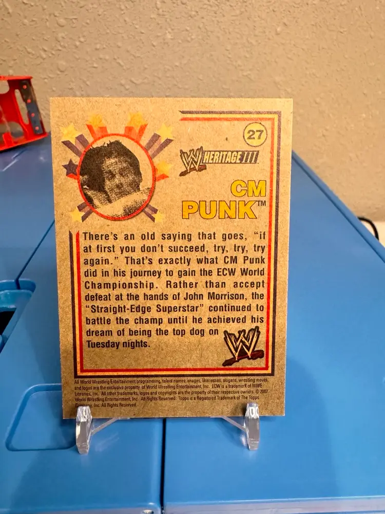 2007 WWE Topps Heritage III #27 CM Punk RC Rookie