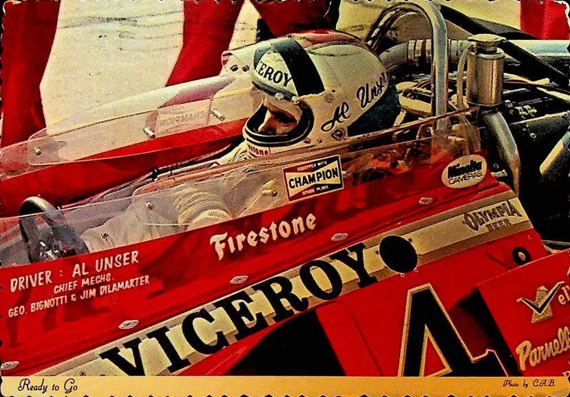 Al Unser Race Car Driver Postcard