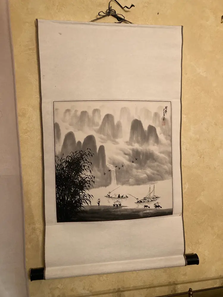 Chinese Paper Hanging Scroll