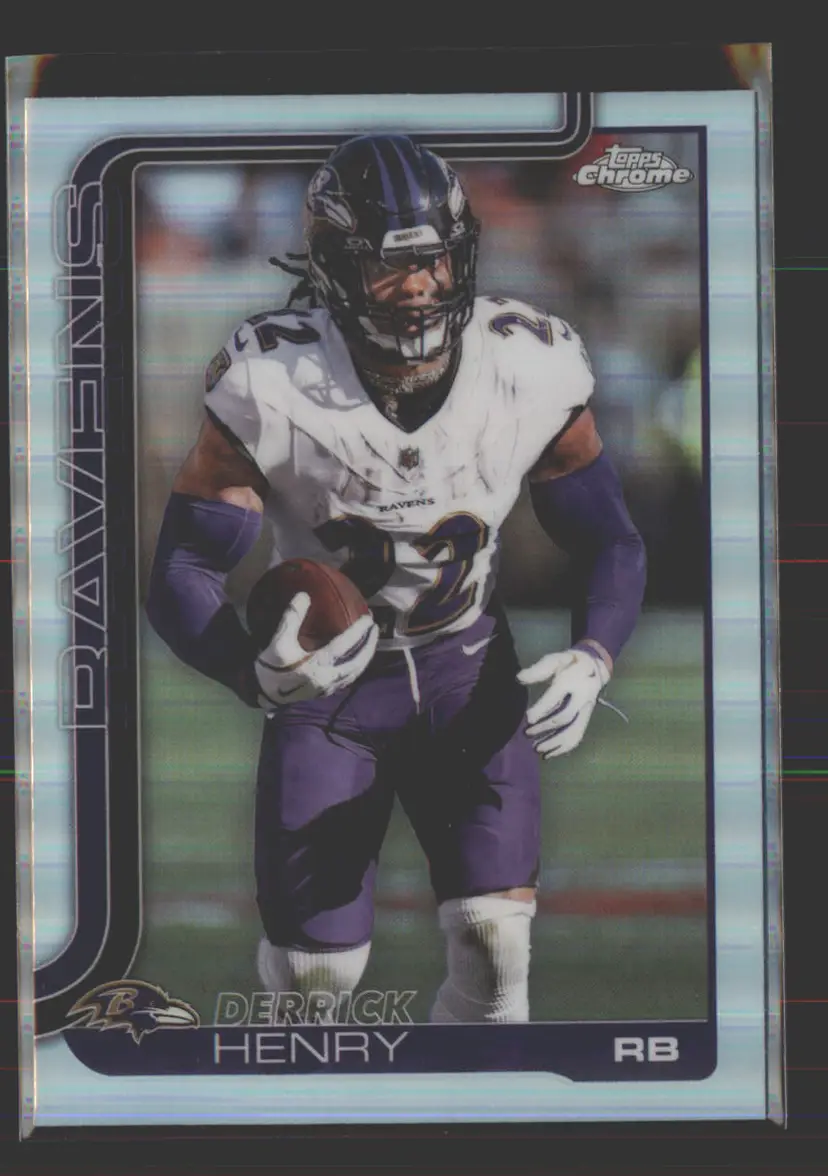 Derrick Henry 2025 Topps Chrome Refractor #25 - (142) - Baltimore Ravens