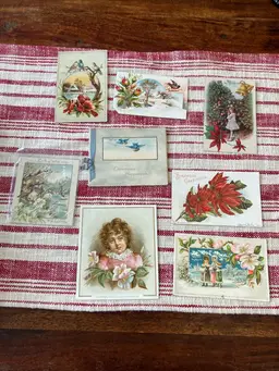 Lot Of 8 Antique Christmas Postcards, Multiple Sizes