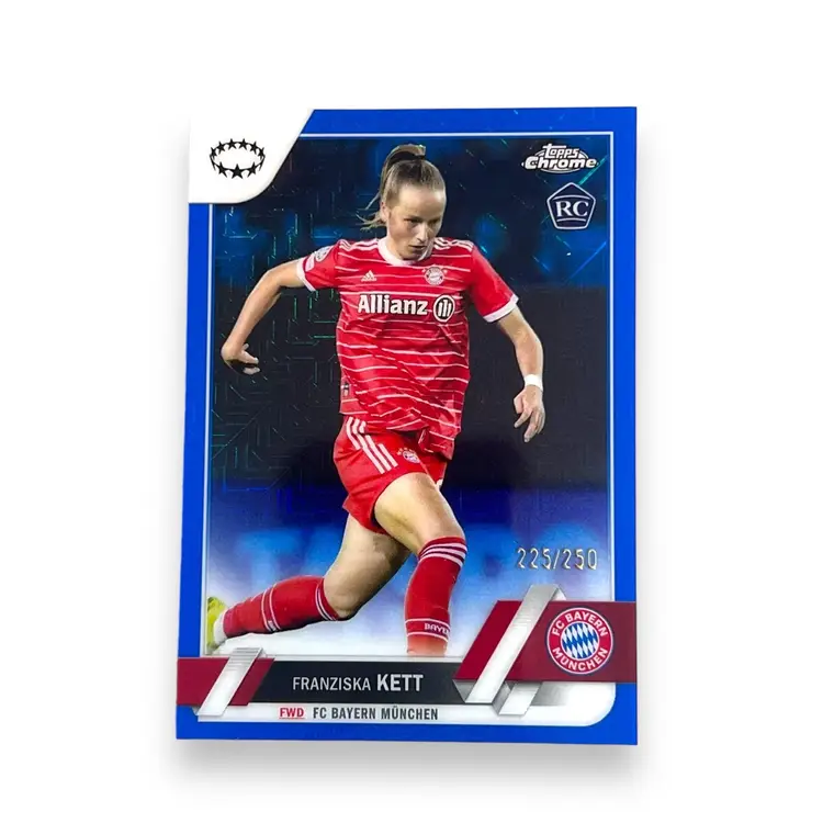 Franziska Kett RC Blue Mojo 225/250 2023 Topps Chrome Womens UEFA Bayern Munchen