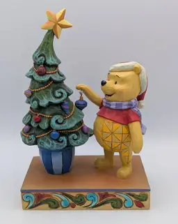 Jim Shore- Winnie the Pooh- "Trim the Tree with Me" Christmas Figurine Disney
