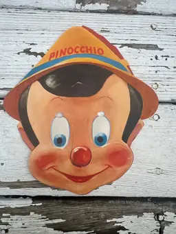 1939 Vintage Gillette X Disney Pinocchio Promotional Mask