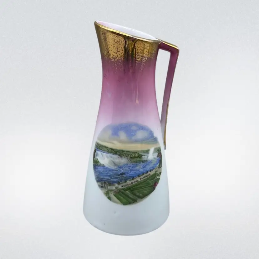 Pink Luster Mini Pitcher Germany 5.25”