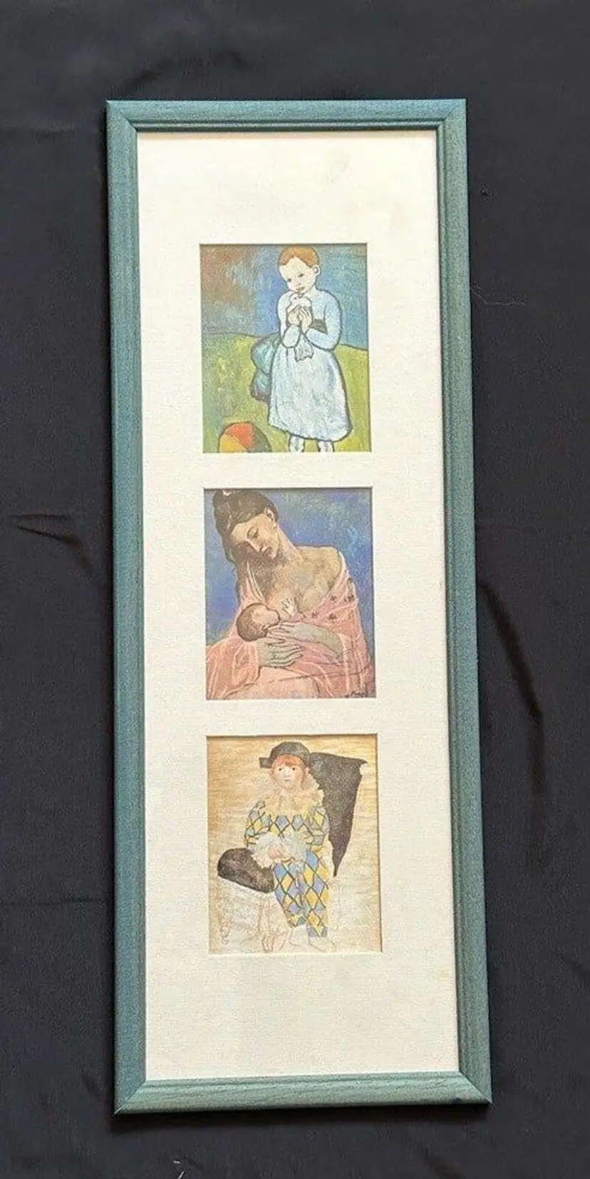 Pablo Picasso Prints Set: Child with Dove, Motherhood, Harlequin