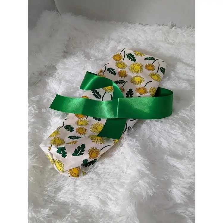 Handmade Wine Bottle Gift Bag - Yellow Floral - Any Occasion