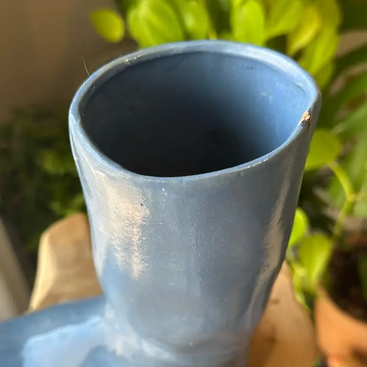Vintage 8.25” Studio Pottery Boot Vase