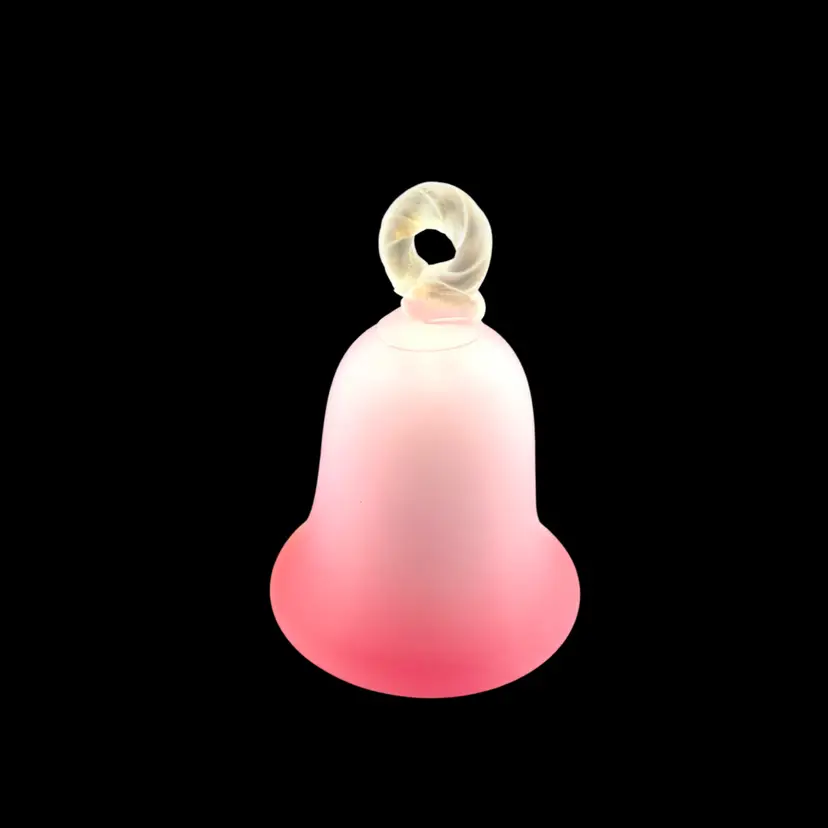 Vintage Mt Washington Glass Pink Ombré Bell 5” Tall x 4” Wide