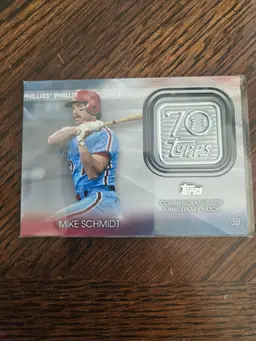 2021 Topps 70th Anniversary Logo Patch Mike Schmidt