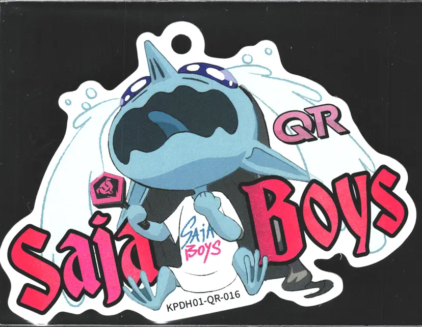 Demon Chibi Crying Saja QR Charm Keychain Kayou KPop Demon Hunters Card QR-016