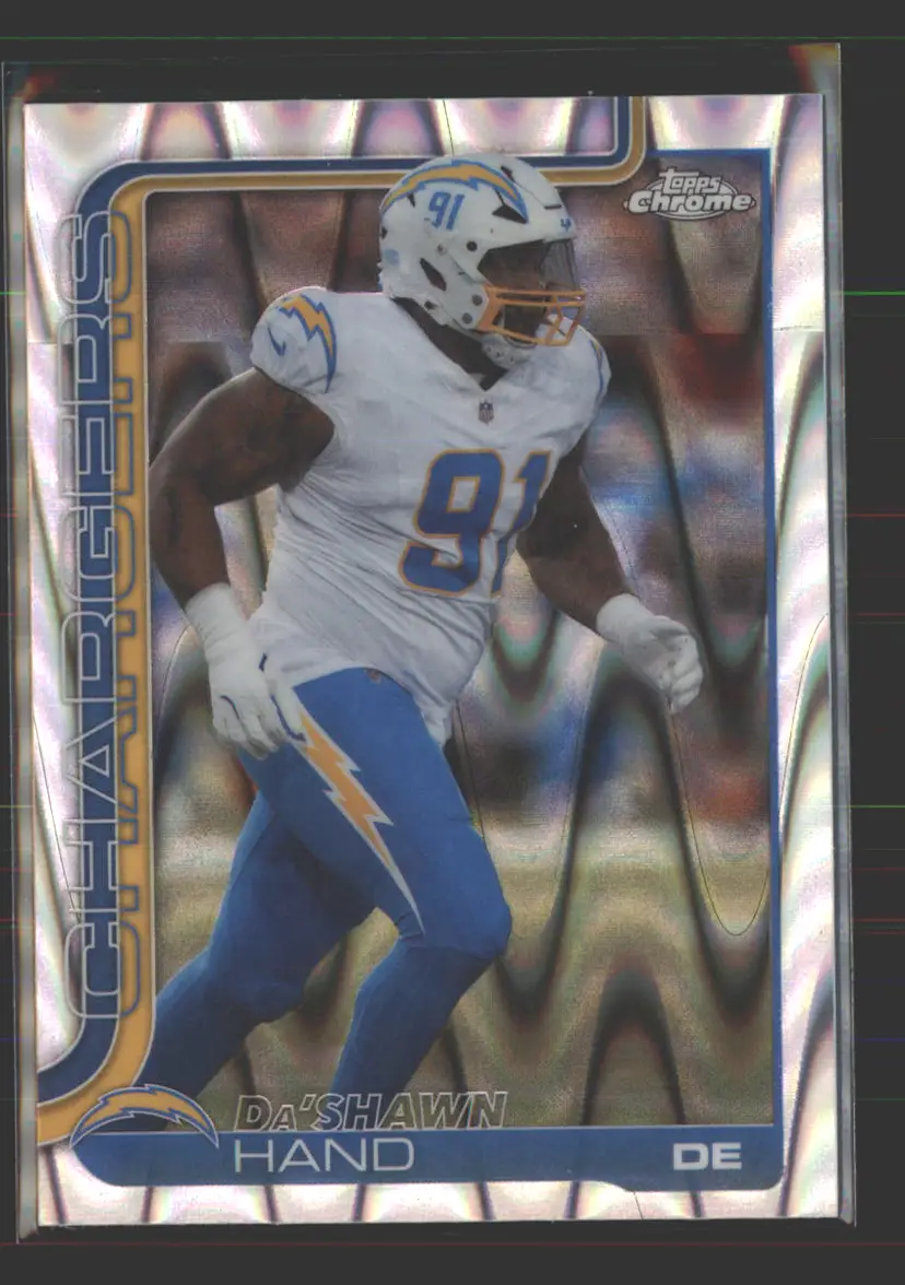 Da'Shawn Hand 2025 Topps Chrome RayWave Refractor #164 - (142) - Los Angeles Chargers