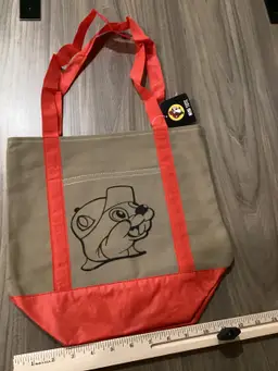 Buc-ee’s Mini Tote Bag New 13x10 Canvas Market Bag Small Reusable Red Bucees