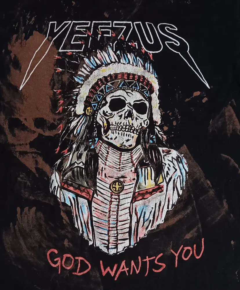 Kanye West Yeezus God Wants You Tie Dye T-Shirt concert rap hip hop