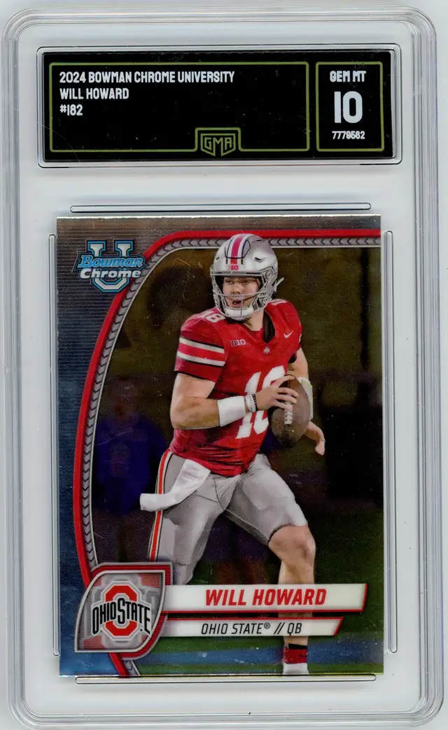 2024 Bowman Chrome University WILL HOWARD #182 GMA 10 GEM MT