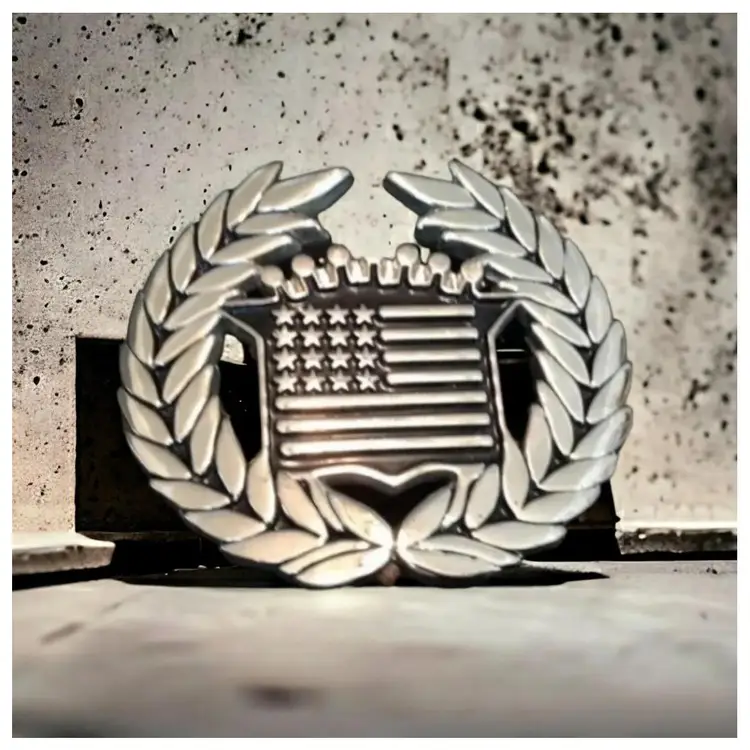 Famous Stars and Stripes American Dream Cadillac Flag Chrome Belt Buckle