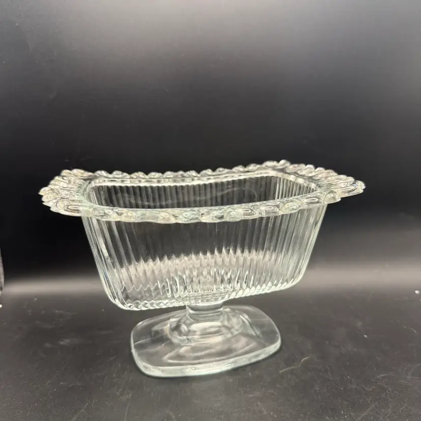 Indiana Glass Lace Edge Candy Dish- See Note