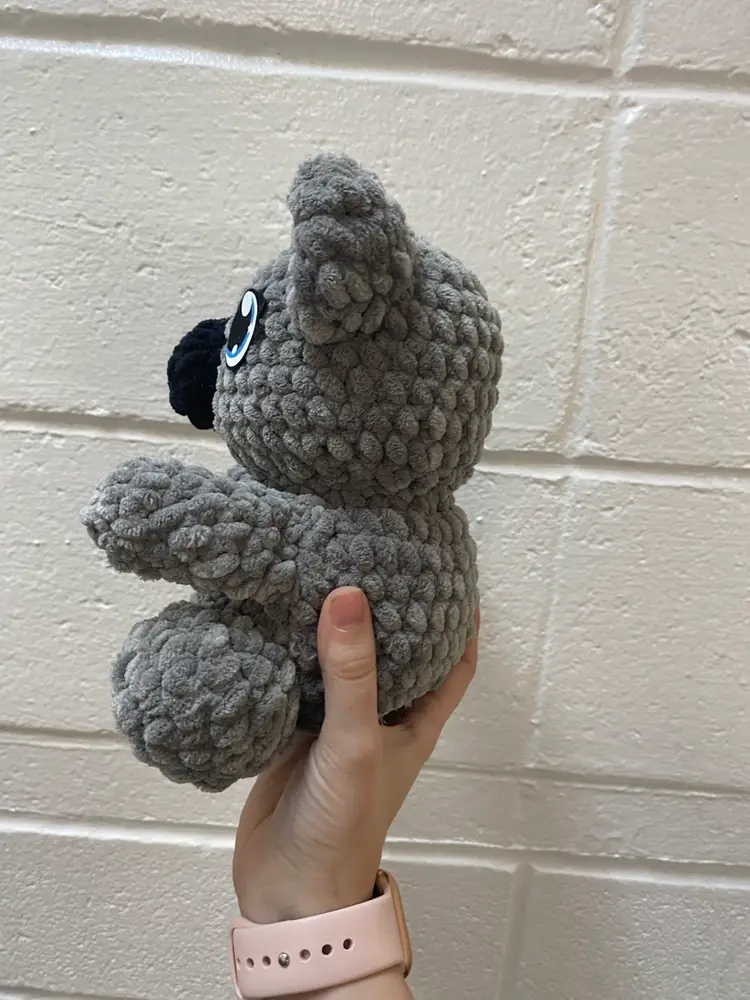 Crocheted Koala Handmade 8 1/2” X 4” X 7”