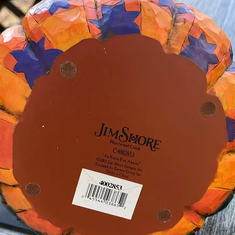 Jim Shore Heartwood Creek An Eerie Eve Awaits 2005 Witch on Pumpkin